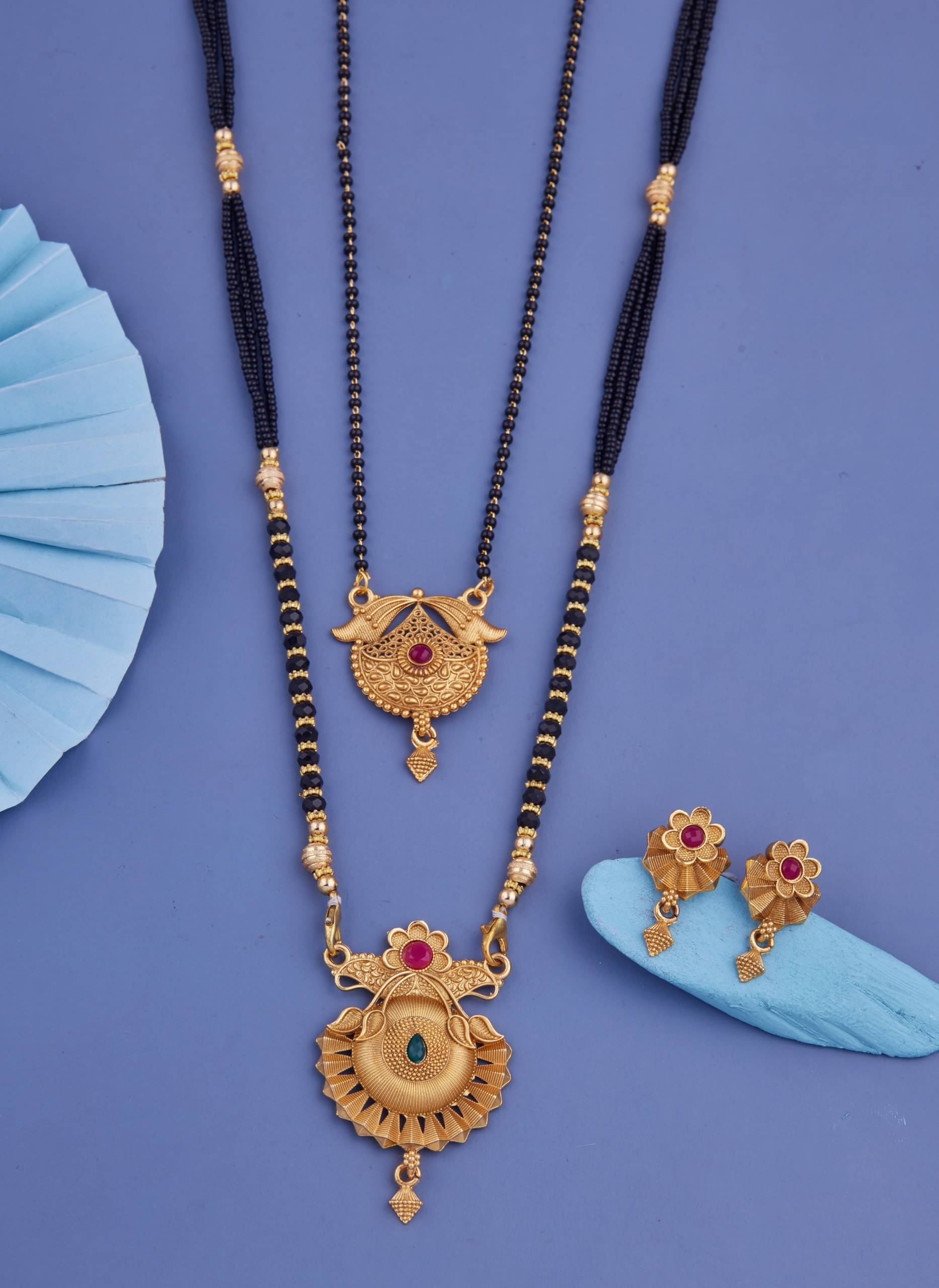 KIEICE Golden Mangalsutra Set ( Pack of 2 ) KIEICE Golden Mangalsutra Set ( Pack of 2 )