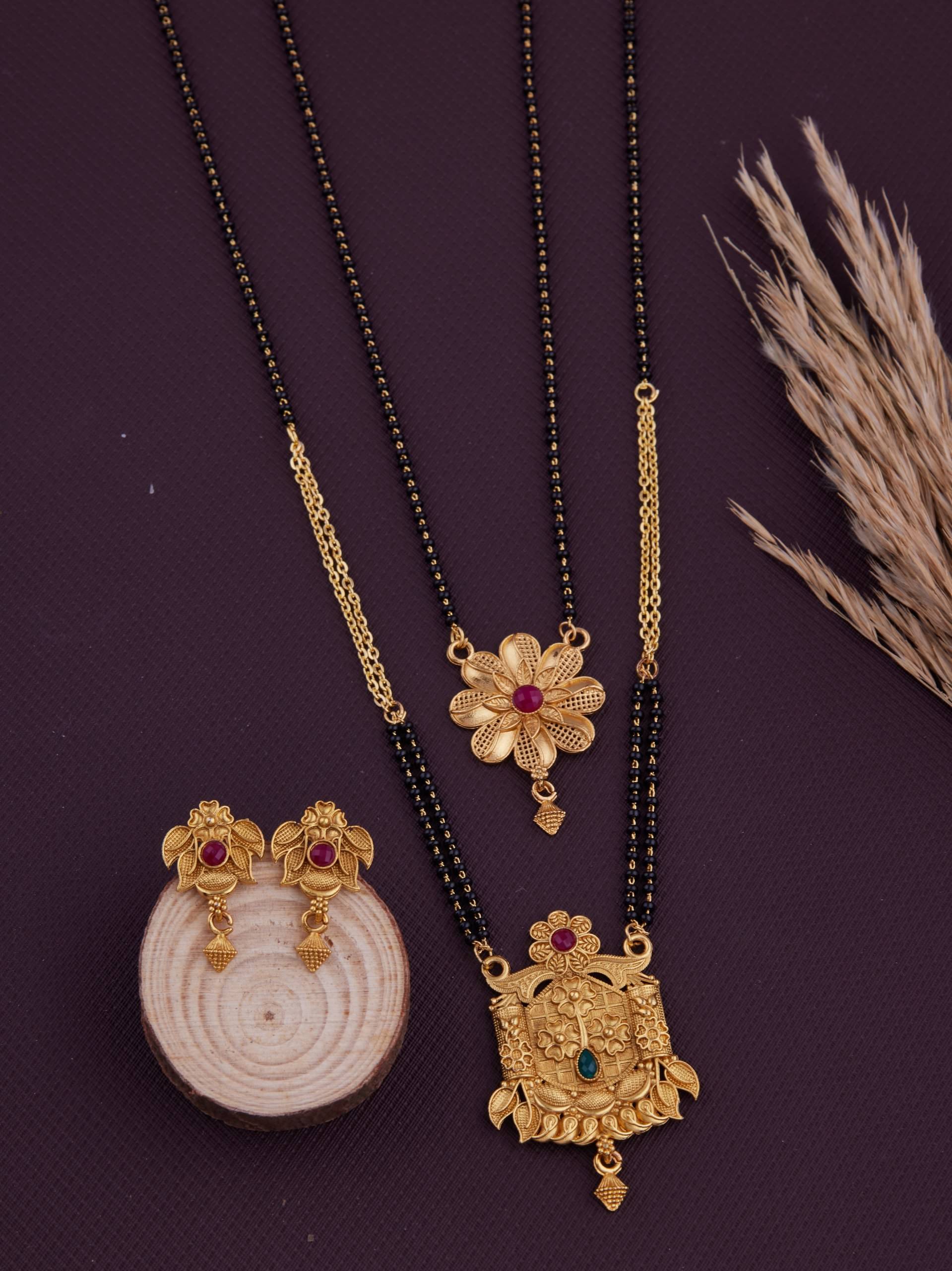 KIEICE Golden Mangalsutra Set ( Pack of 2 ) KIEICE Golden Mangalsutra Set ( Pack of 2 )