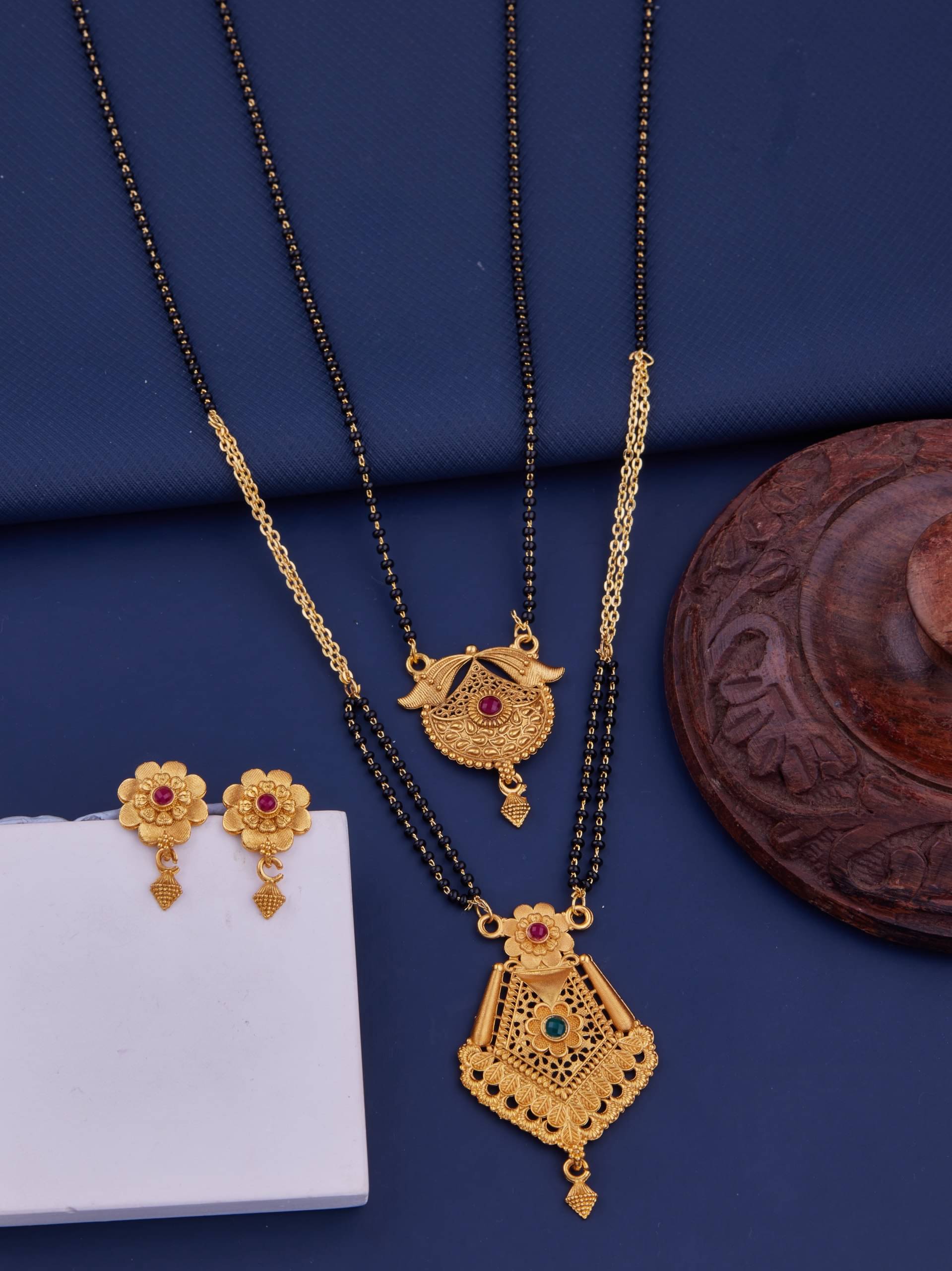 KIEICE Golden Mangalsutra Set ( Pack of 2 ) KIEICE Golden Mangalsutra Set ( Pack of 2 )