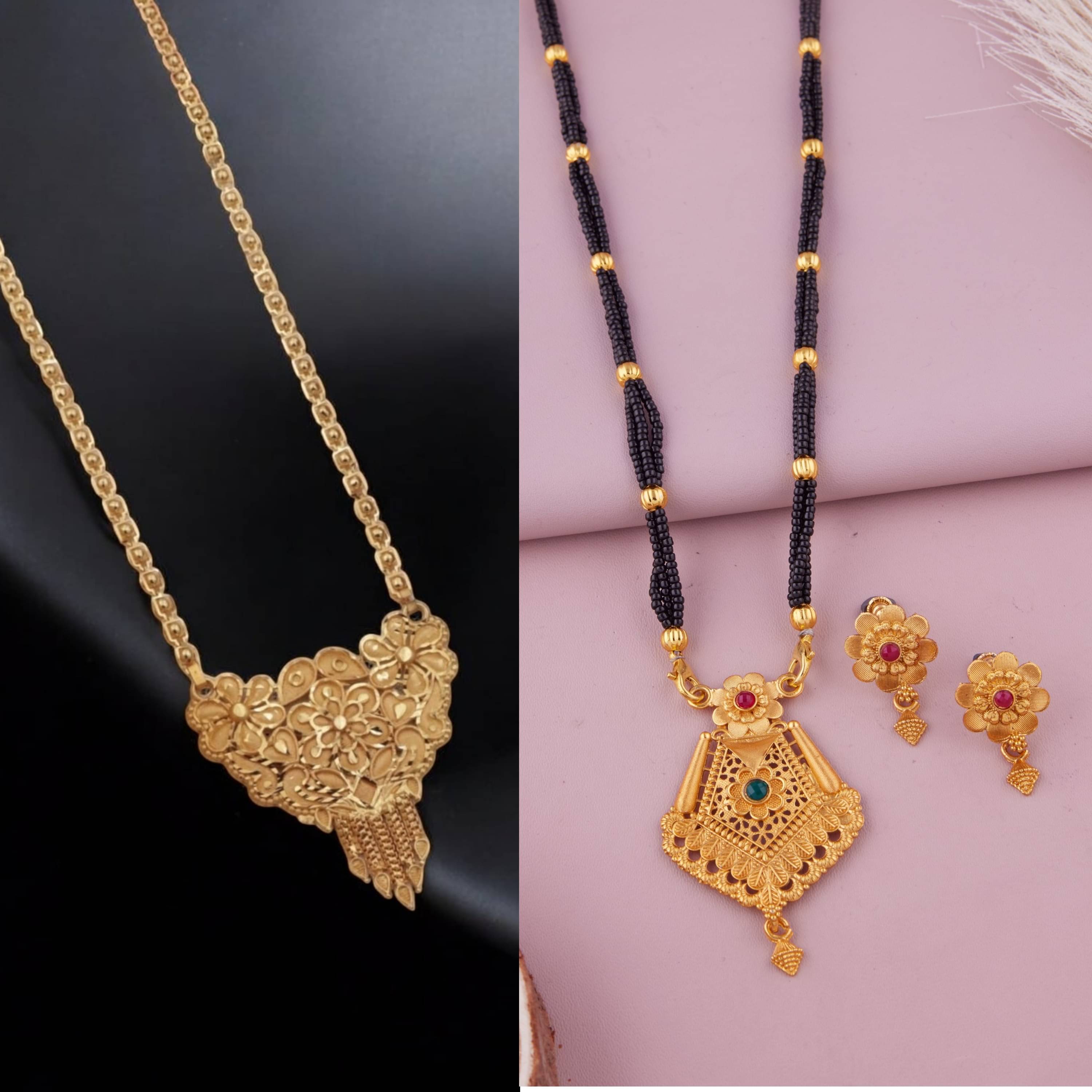 KIEICE Golden Mangalsutra Set ( Pack of 2 ) KIEICE Golden Mangalsutra Set ( Pack of 2 )