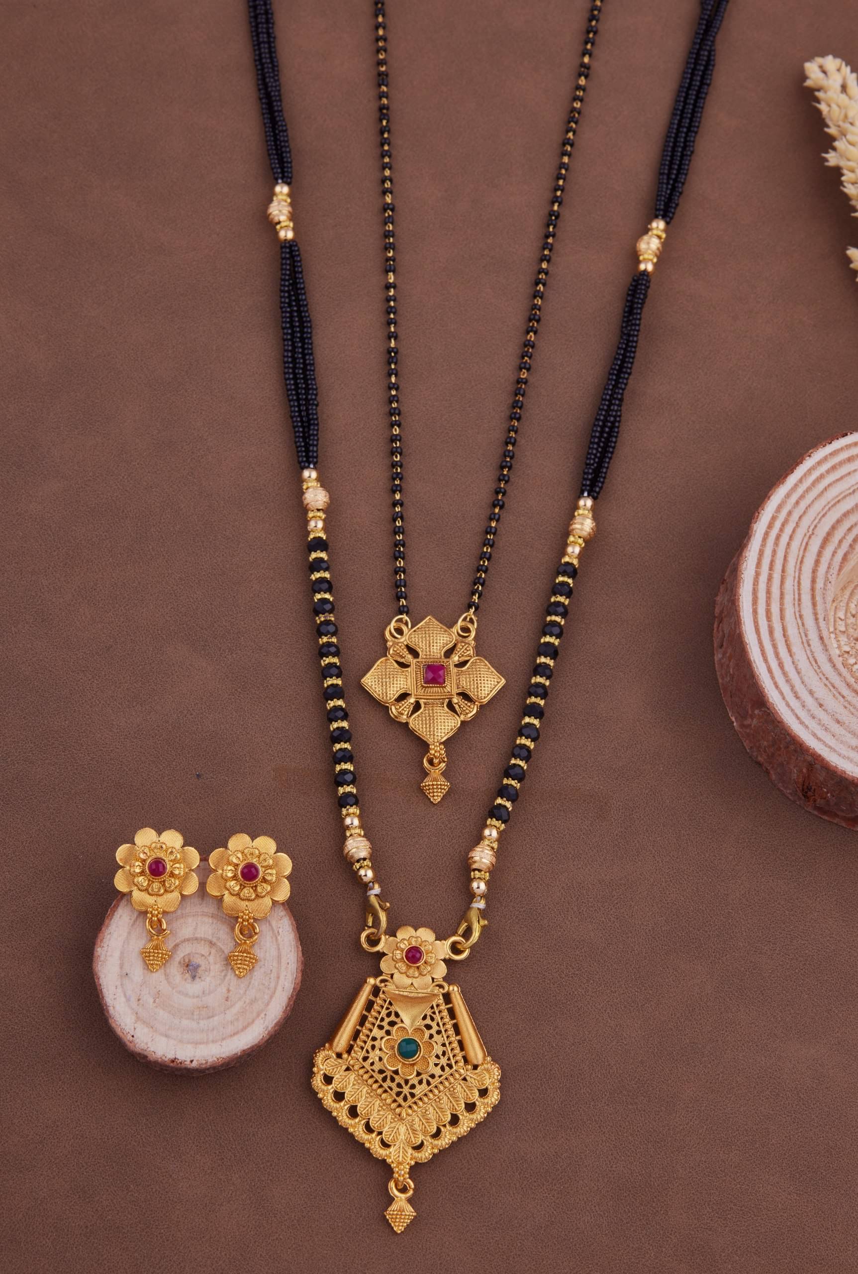 KIEICE Golden Mangalsutra Set ( Pack of 2 ) KIEICE Golden Mangalsutra Set ( Pack of 2 )