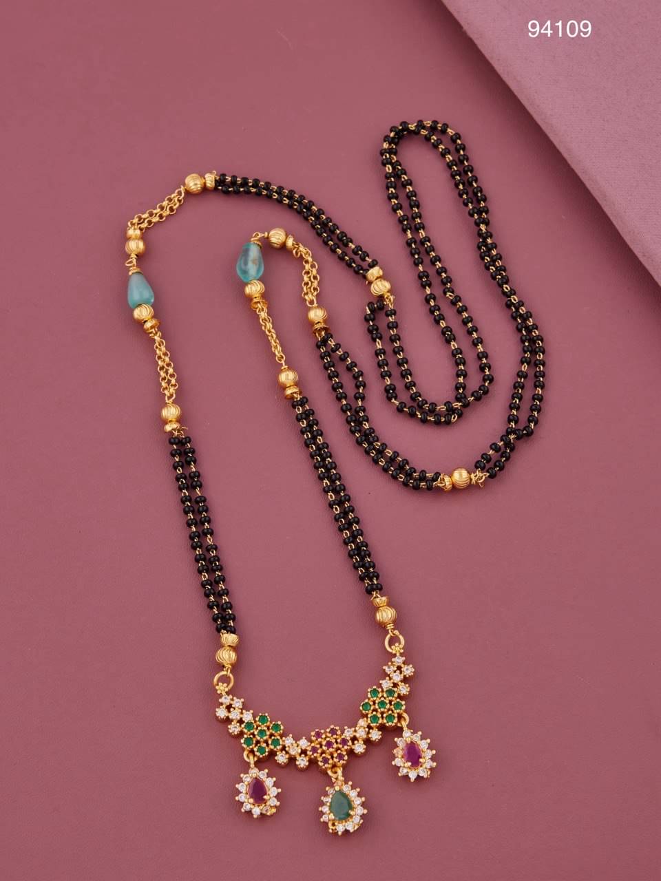     			KIEICE Golden Mangalsutra Set ( Pack of 1 )