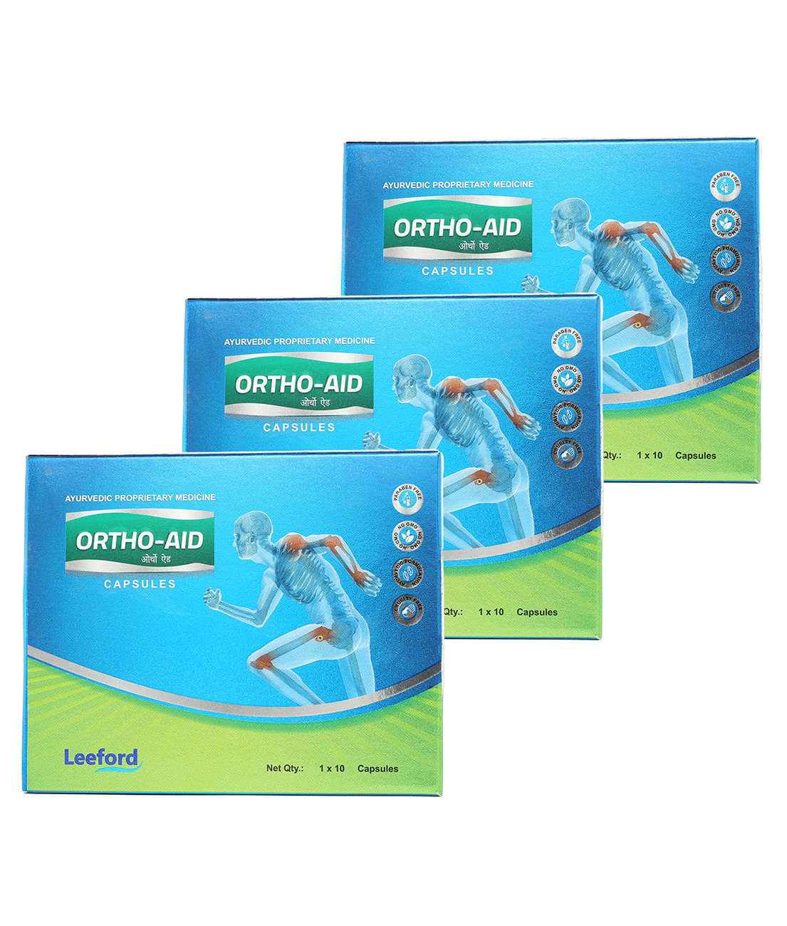 Leeford Ortho Aid Capsules| Pack of 3 (10 Capsules Each) | Joint Pain Relief & Immunity Support Leeford Ortho Aid Capsules| Pack of 3 (10 Capsules Each) | Joint Pain Relief & Immunity Support