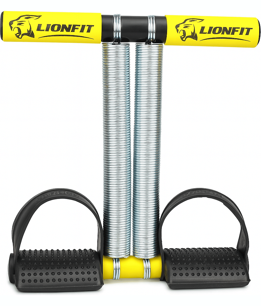 LionFit Double Spring Tummy Trimmer for Men & Women | Comfortable Foam Grip | Red Ab Exerciser for Home Workout - Sports and Fitness Equipment | Buy online on ZillyBuy