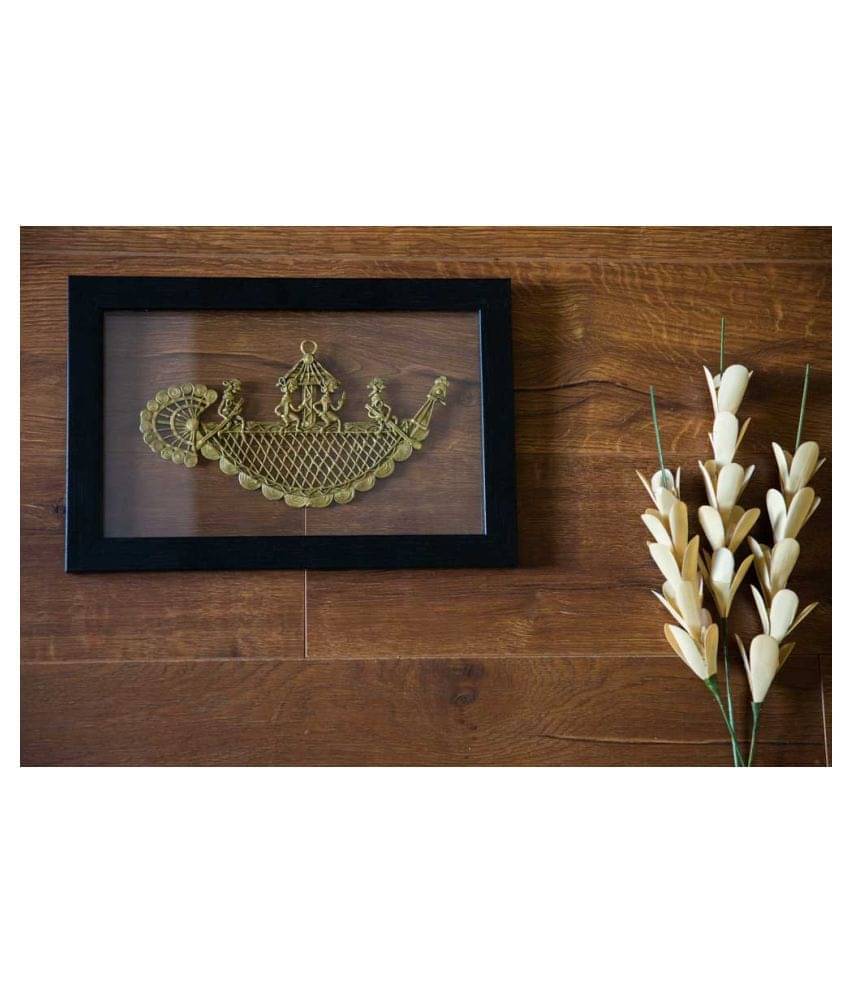 Olha-O Ethnic Gifting Wood Dhokra Art Wall Sculpture Black - Pack of 1     			Olha-O Ethnic Gifting Wood Dhokra Art Wall Sculpture Black - Pack of 1