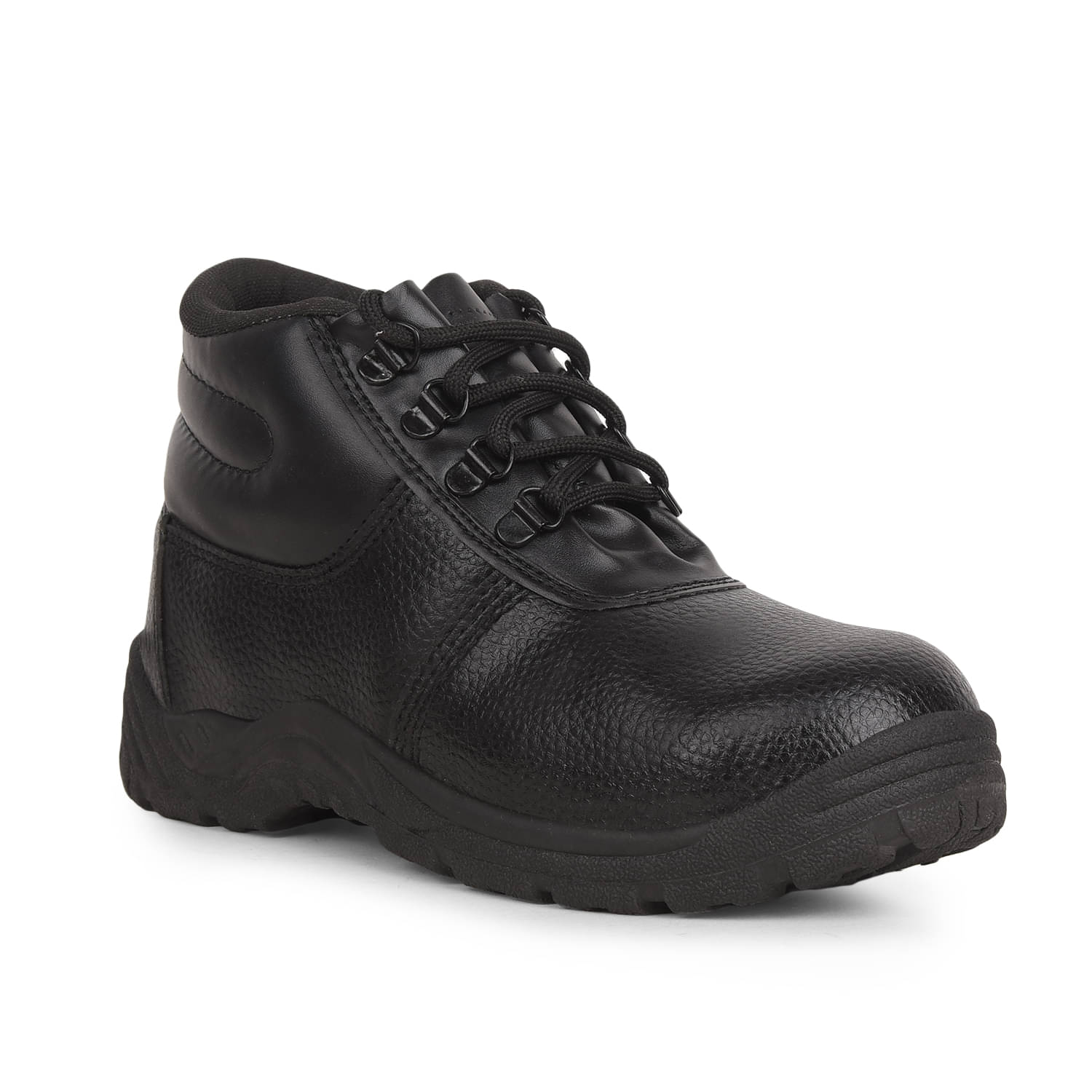     			Red Pigeon High Ankle Black Safety Shoes