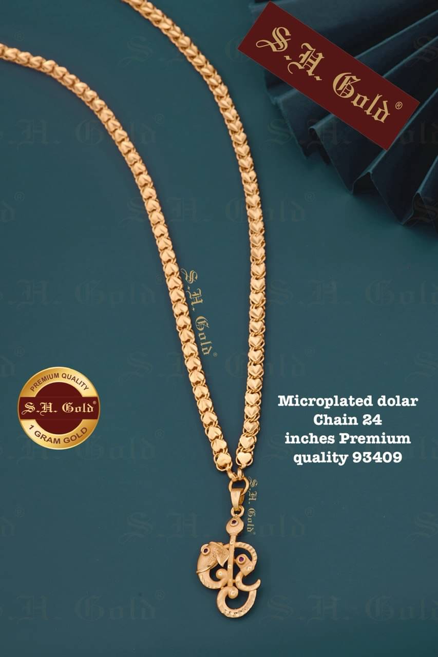     			S H GOLD Gold Plated Chains Combo ( Set of 1 )