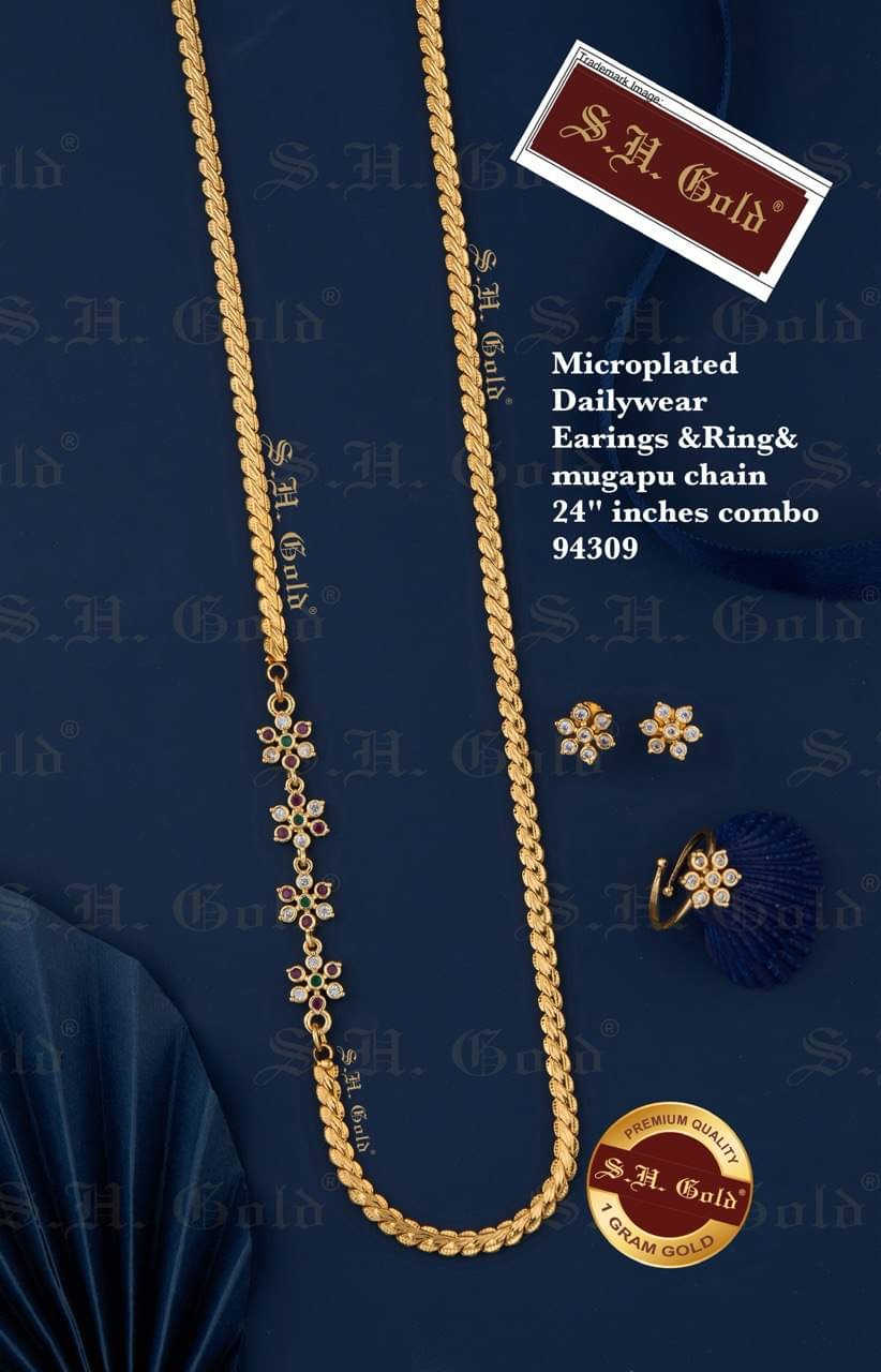 S H GOLD Gold Plated Chains Combo ( Set of 1 ) S H GOLD Gold Plated Chains Combo ( Set of 1 )