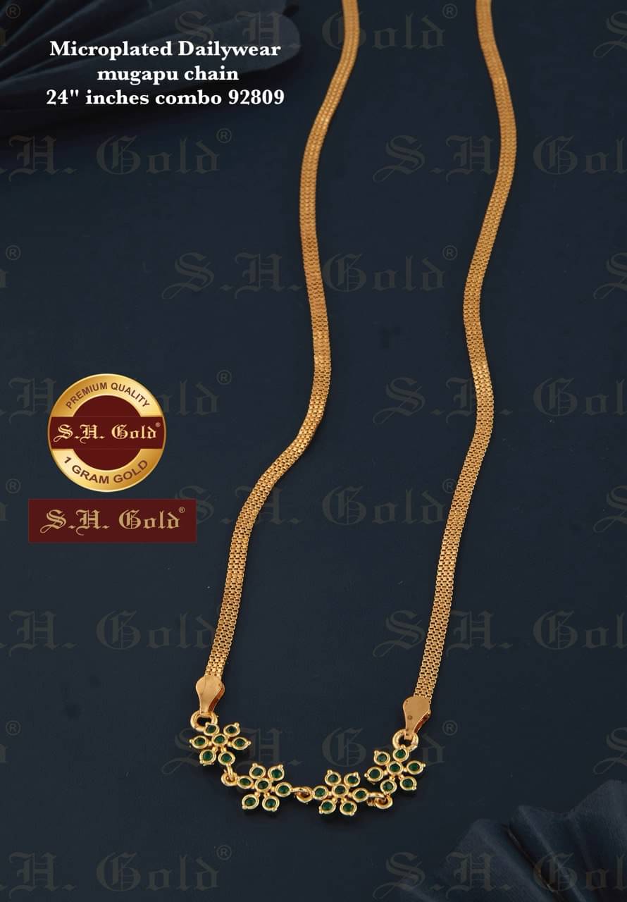 S H GOLD Gold Plated Chains Combo ( Set of 1 ) S H GOLD Gold Plated Chains Combo ( Set of 1 )