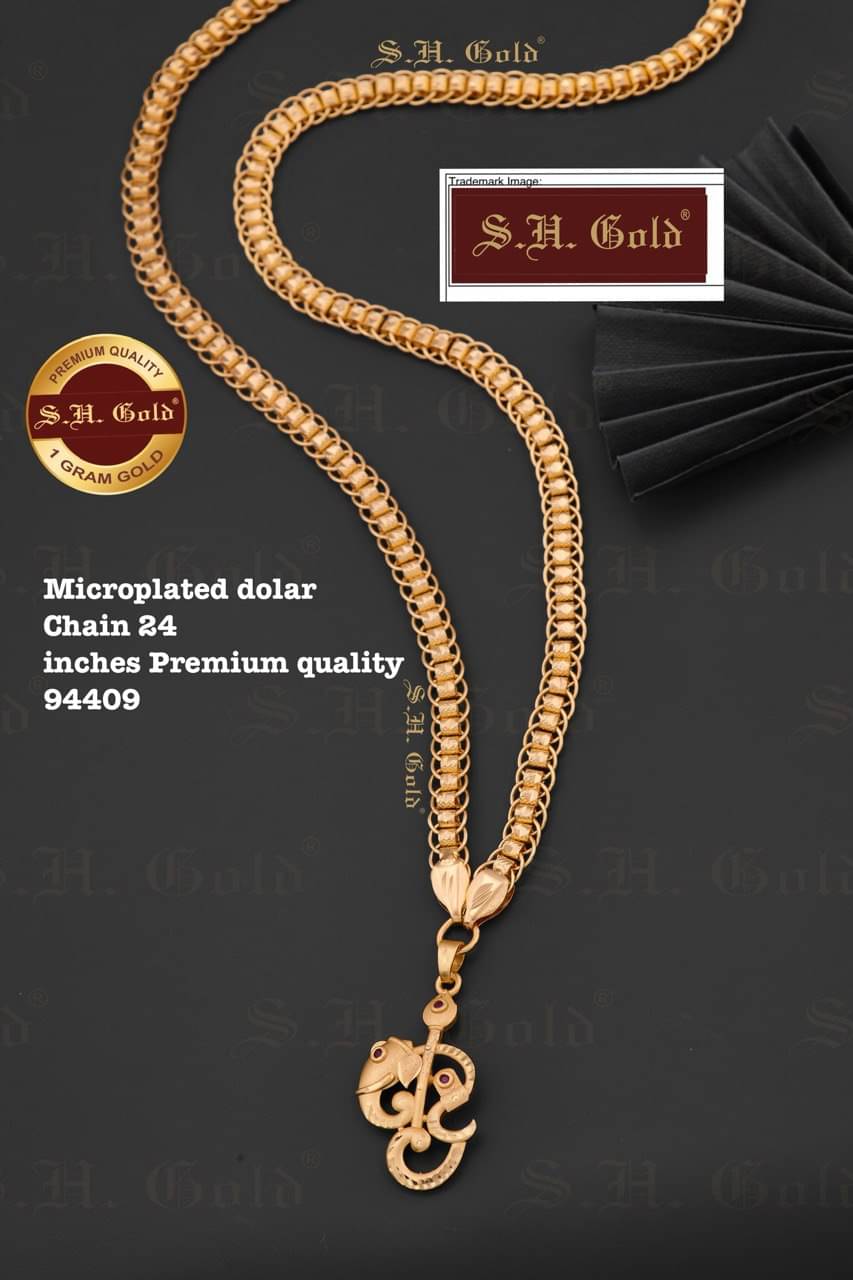 S H GOLD Gold Plated Chains Combo ( Set of 1 )     			S H GOLD Gold Plated Chains Combo ( Set of 1 )