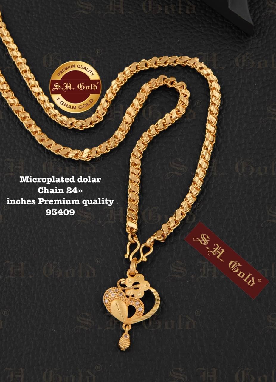 S H GOLD Gold Plated Chains Combo ( Set of 1 )     			S H GOLD Gold Plated Chains Combo ( Set of 1 )