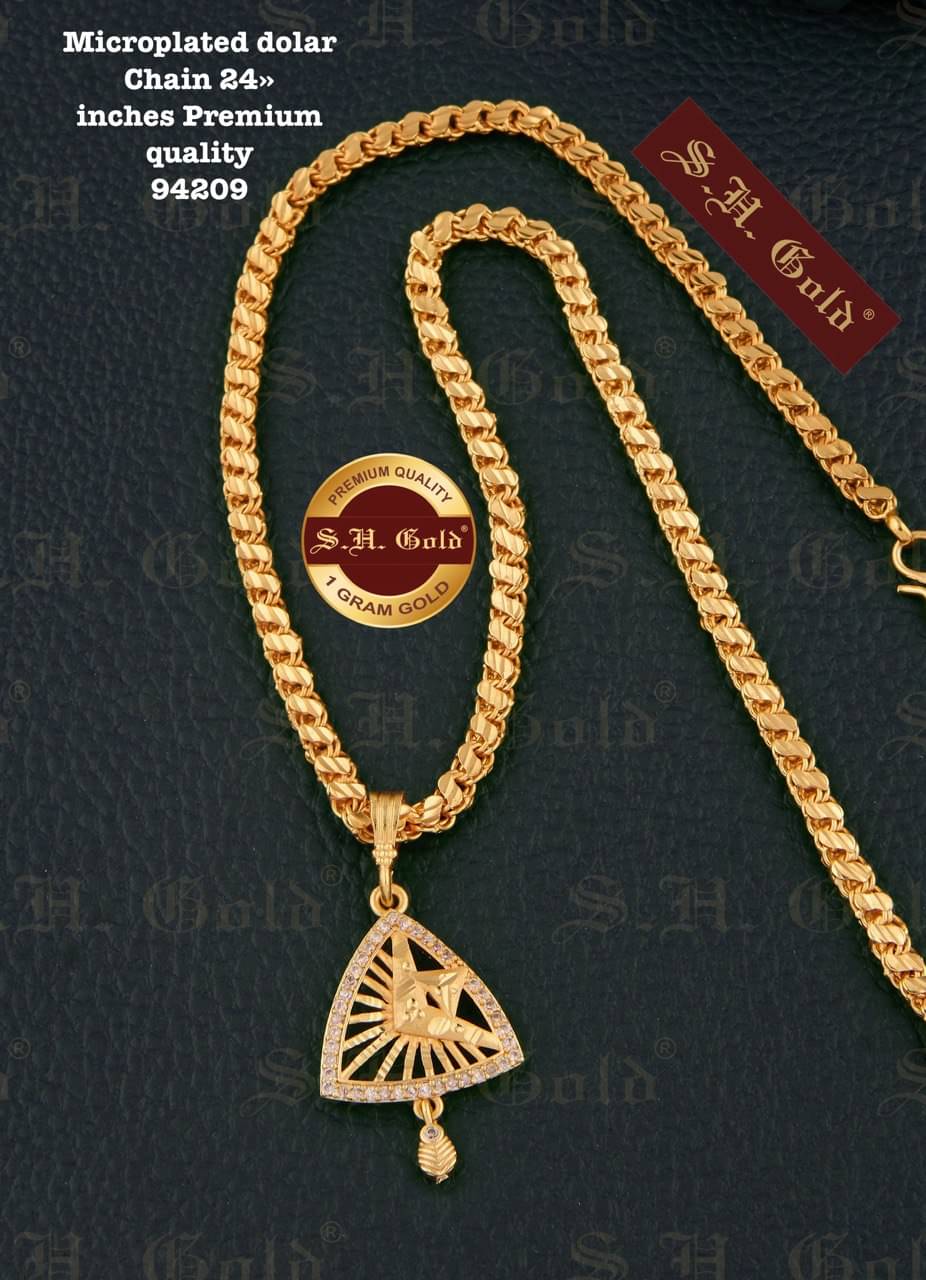 S H GOLD Gold Plated Chains Combo ( Set of 1 )     			S H GOLD Gold Plated Chains Combo ( Set of 1 )