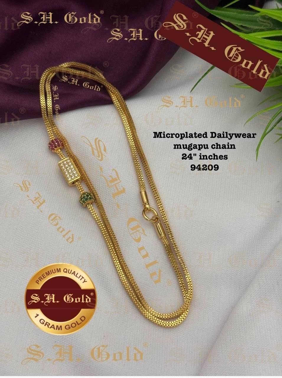 S H GOLD Gold Plated Chains Combo ( Set of 1 )     			S H GOLD Gold Plated Chains Combo ( Set of 1 )