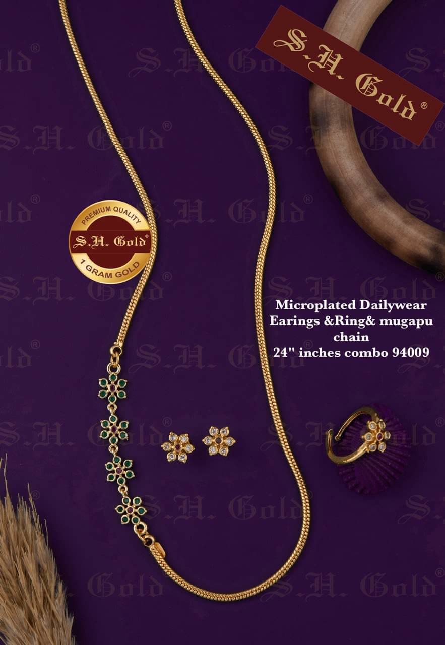 S H GOLD Gold Plated Chains Combo ( Set of 1 )     			S H GOLD Gold Plated Chains Combo ( Set of 1 )