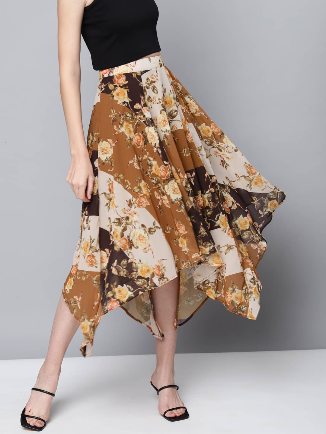 Sassafras Brown Cotton Women's Asymmetrical Skirt ( Pack of 1 ) Sassafras Brown Cotton Women's Asymmetrical Skirt ( Pack of 1 )