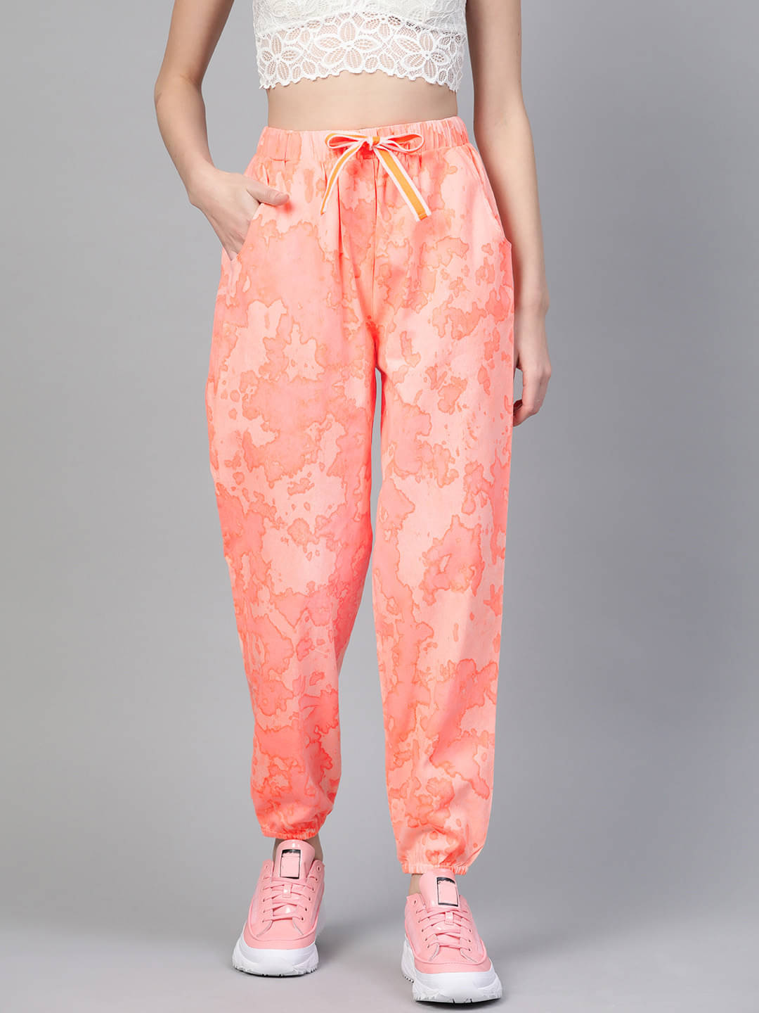     			Sassafras Pack of 1 Cotton Regular Women's Casual Pants ( Pink )