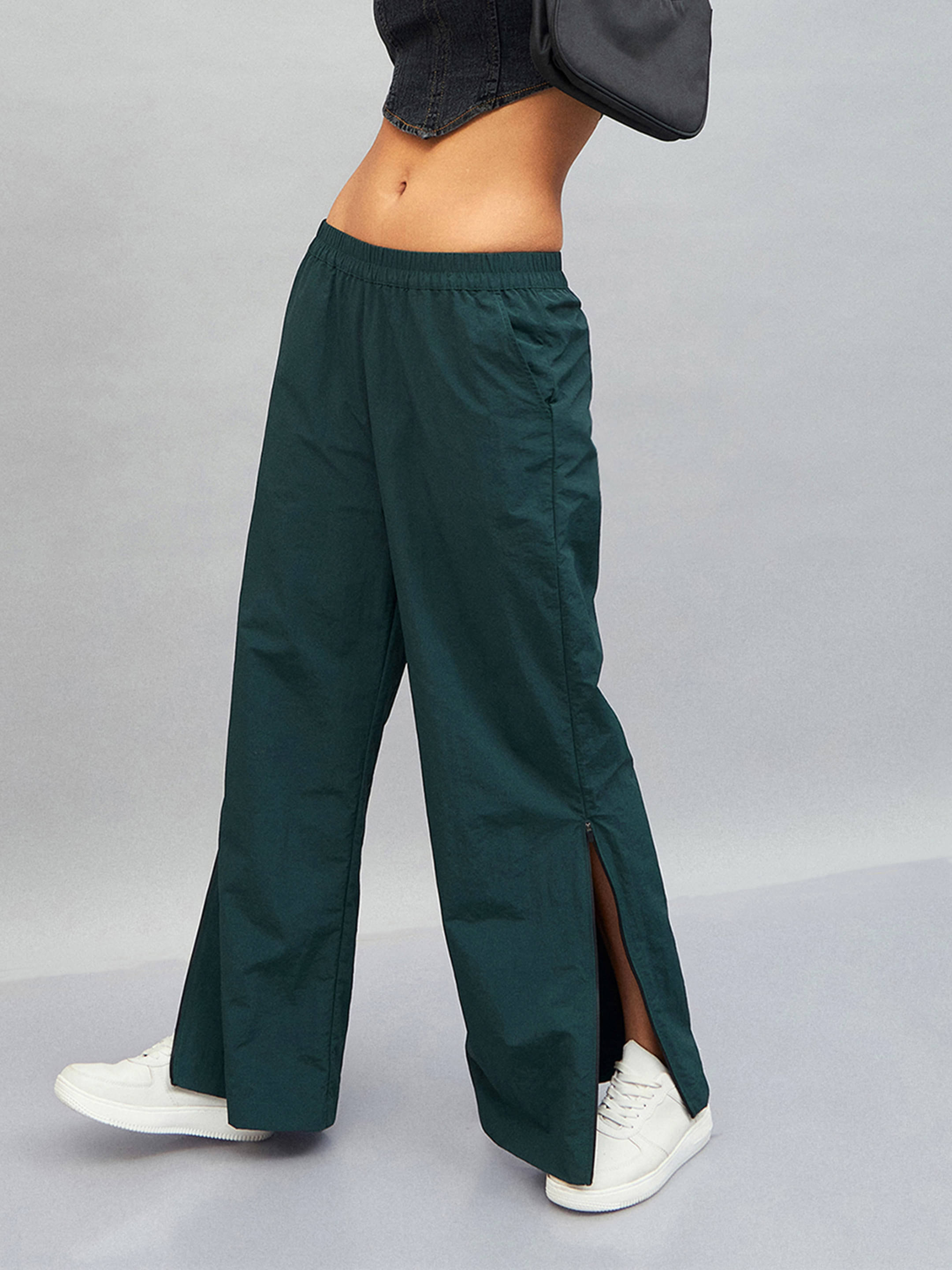     			Sassafras Pack of 1 Polyester Regular Women's Casual Pants ( Green )