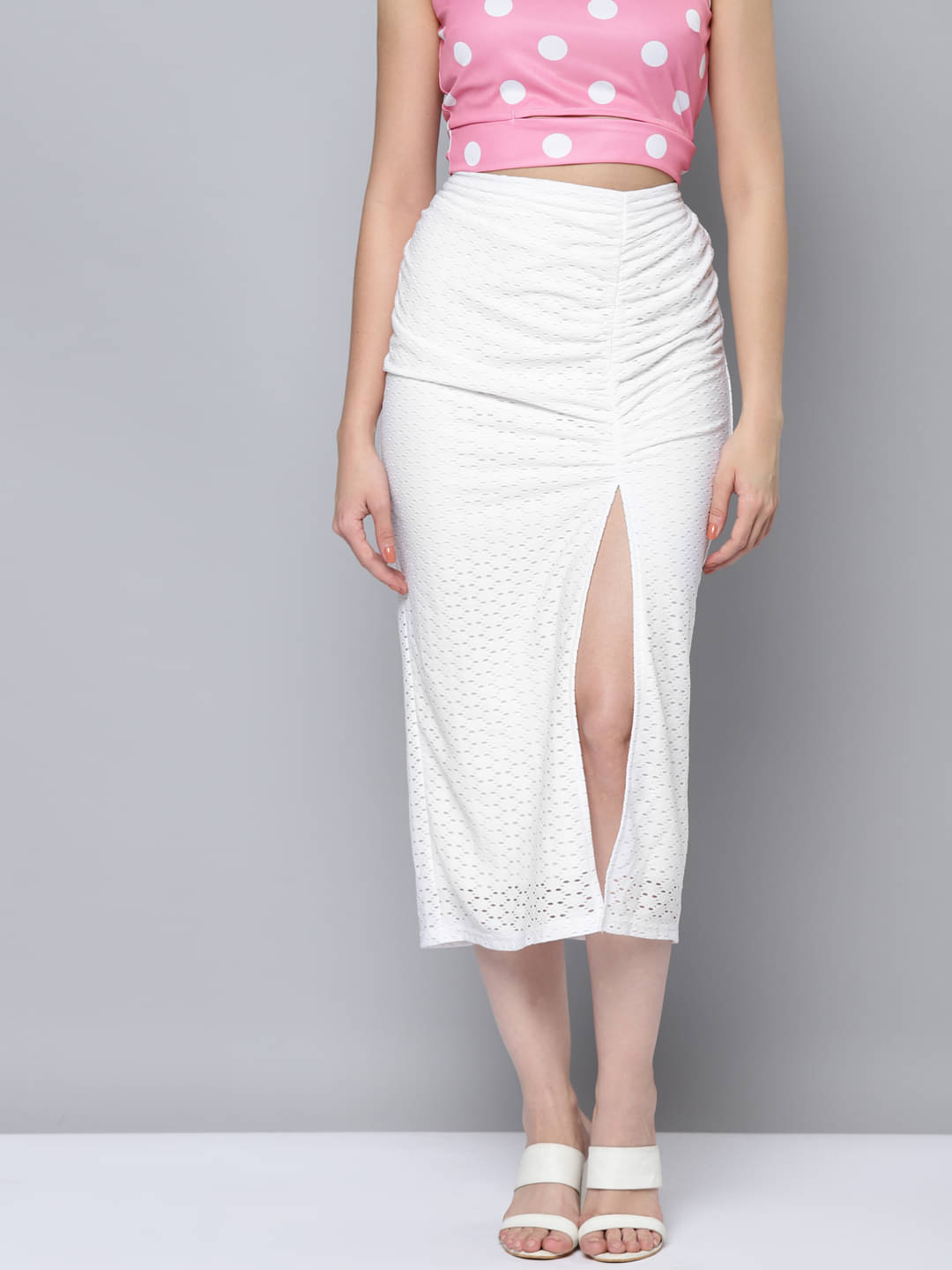 Sassafras White Polyester Women's A-Line Skirt ( Pack of 1 ) Sassafras White Polyester Women's A-Line Skirt ( Pack of 1 )