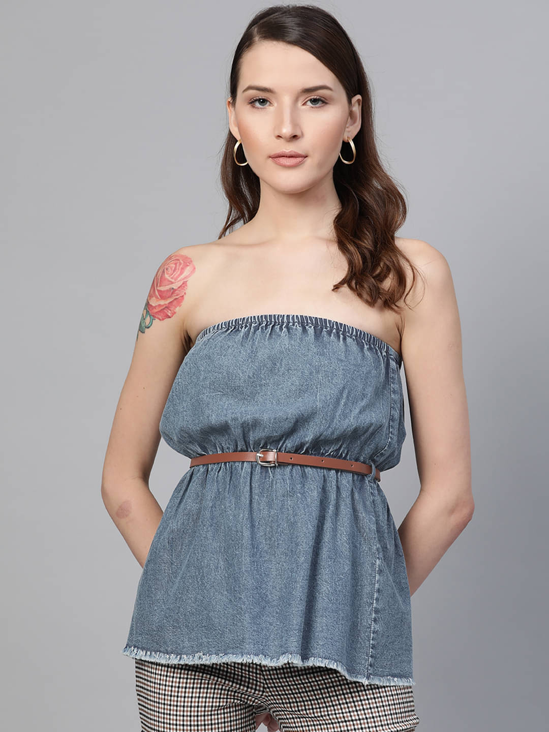     			Sassafras Women's Cotton Regular Top ( Blue )