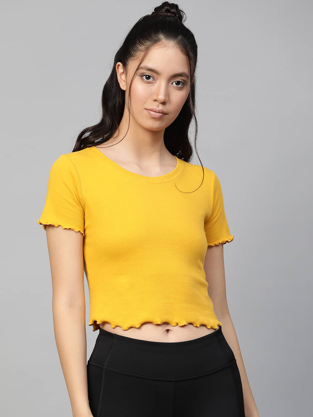 Sassafras Women's Cotton Regular Top ( Mustard ) Sassafras Women's Cotton Regular Top ( Mustard )