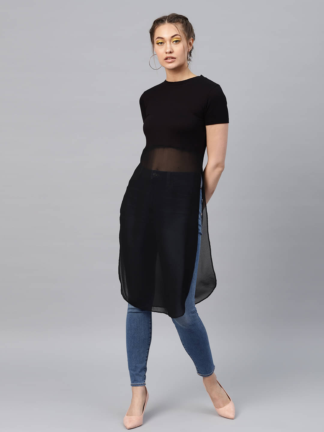     			Sassafras Women's Viscose Regular Top ( Black )