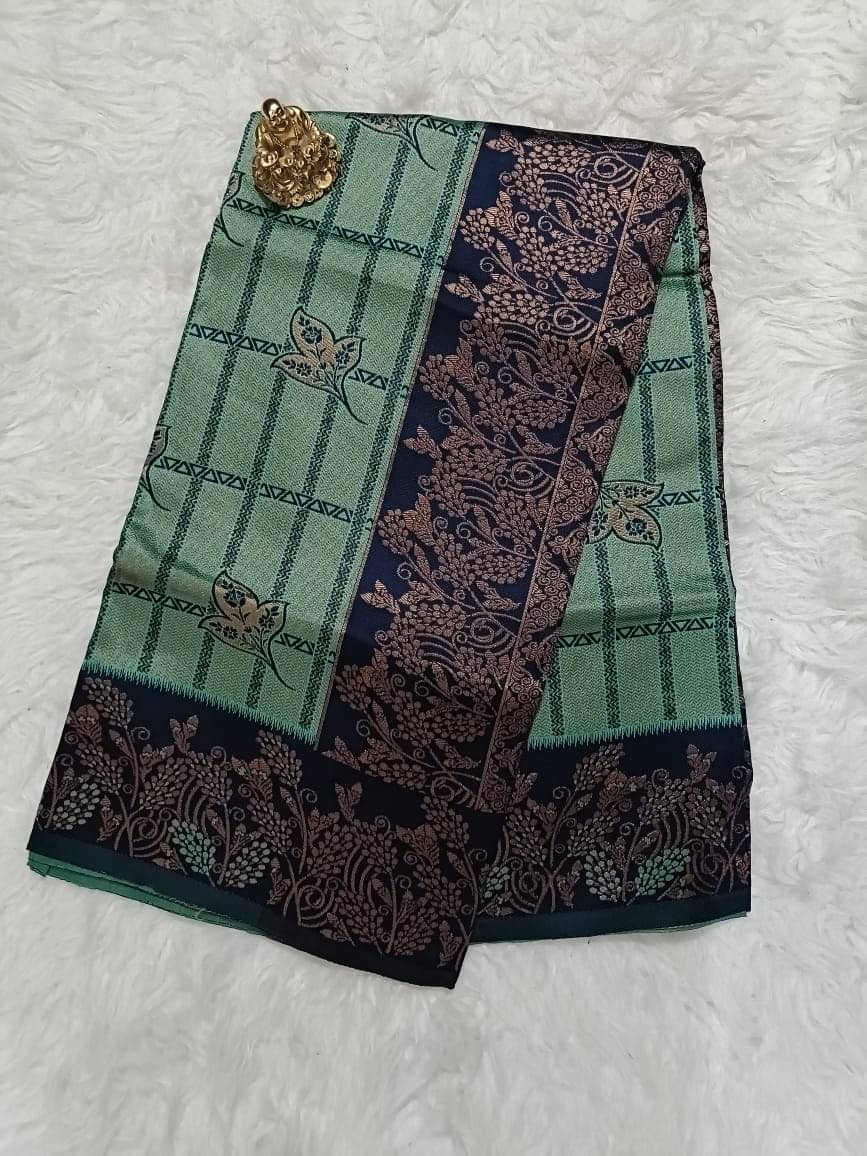 Semore Art Silk Solid Saree With Unstitched Blouse Piece ( Fluorescent Green ) Semore Art Silk Solid Saree With Unstitched Blouse Piece ( Fluorescent Green )