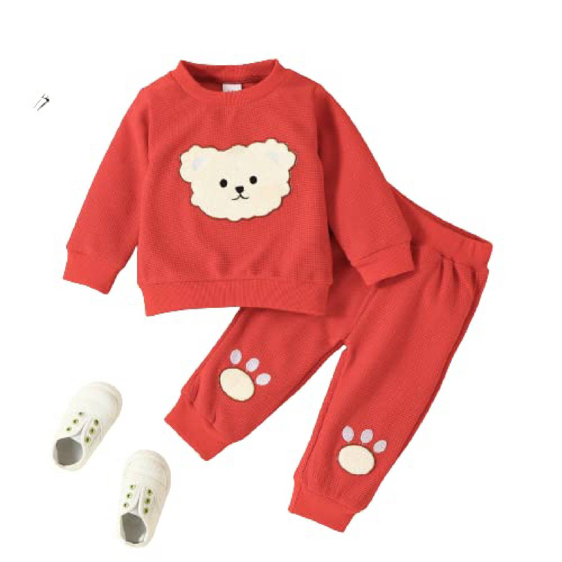     			Stylishbaby Pack of 1 Unisex Cotton T-Shirt & Trackpants Set ( Red )