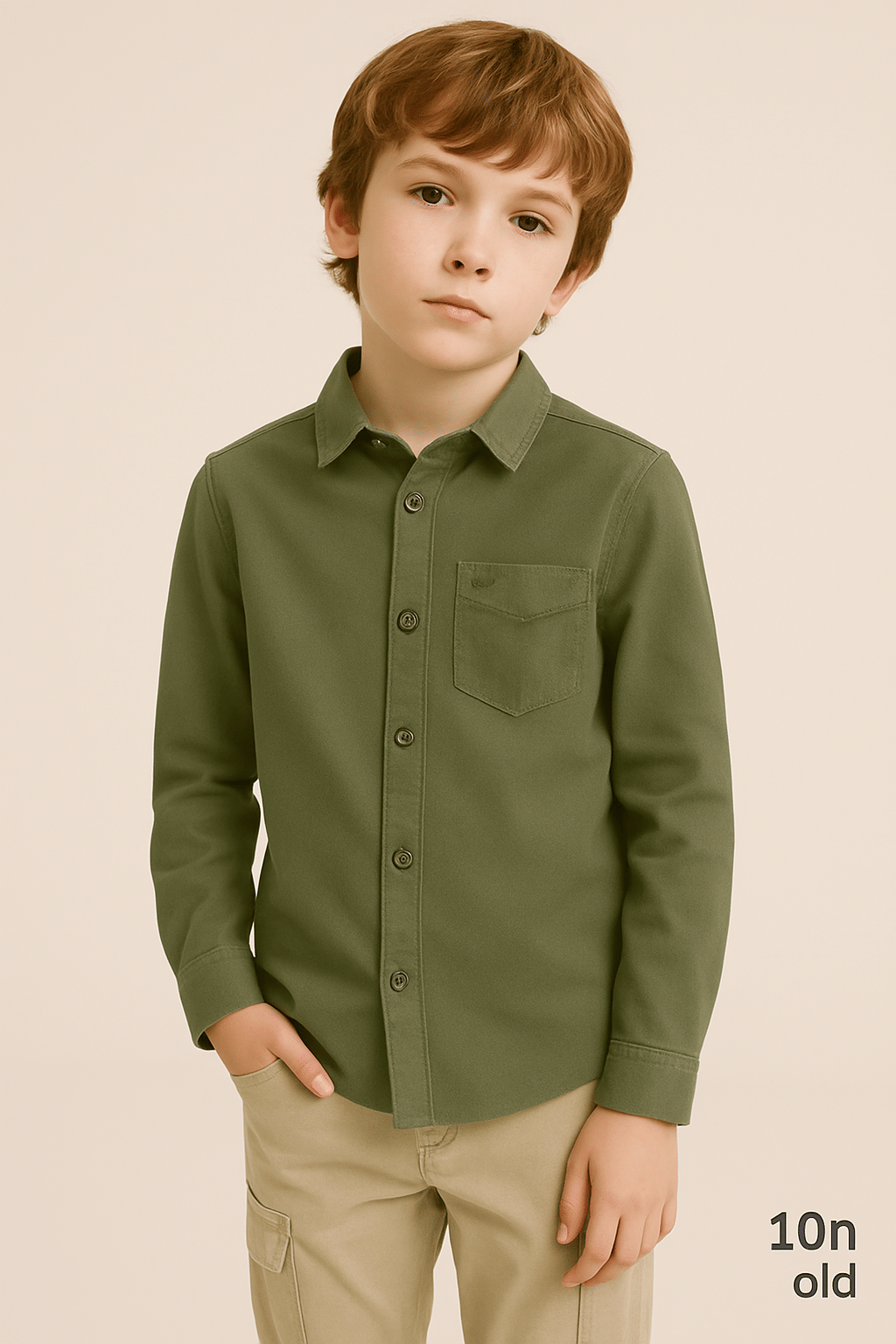 ZAKAR STYLE Pack of 1 Boys Cotton Blend Full Sleeves Shirt ( Green ) ZAKAR STYLE Pack of 1 Boys Cotton Blend Full Sleeves Shirt ( Green )
