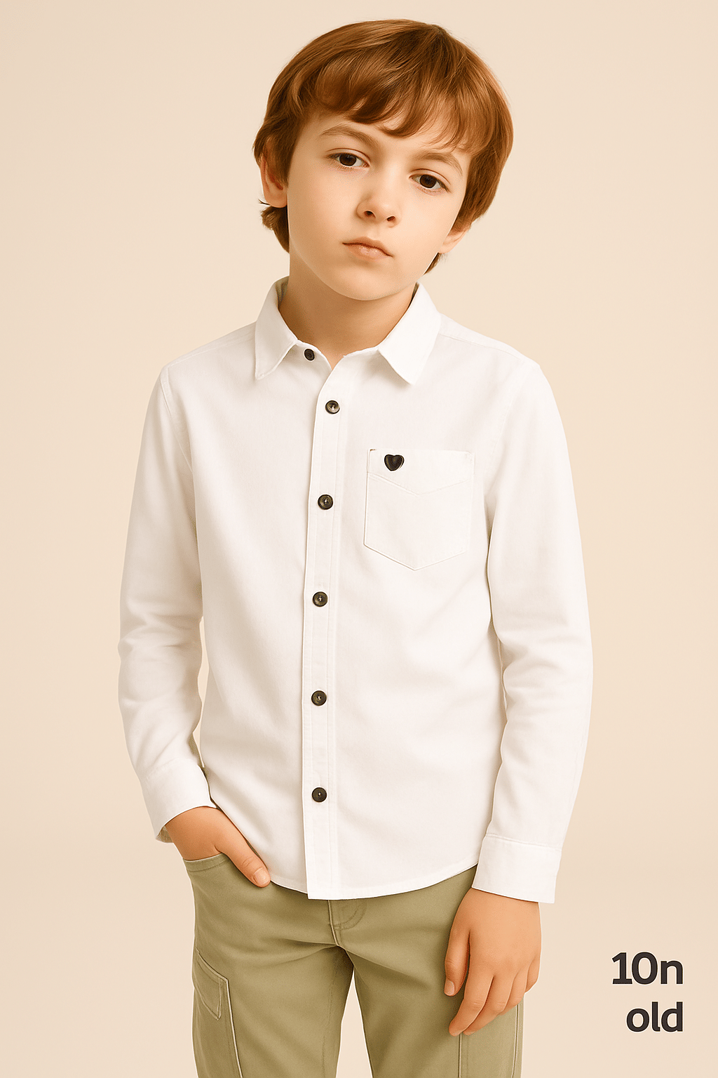     			ZAKAR STYLE Pack of 1 Boys Cotton Blend Full Sleeves Shirt ( White )