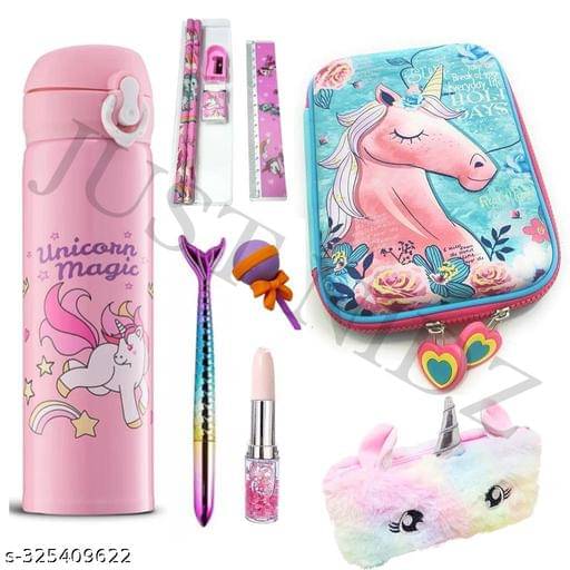     			11X Unicorn Pen&3XUnicorn Pencil 1XUnicorn Pencil Box Pouch|Unicorn Stationary|Unicorn Pen|Unicorn Pouch For Girls|Unicorn Combo Set For Girl Kids(Design&Colors As Per Stock)|Blue