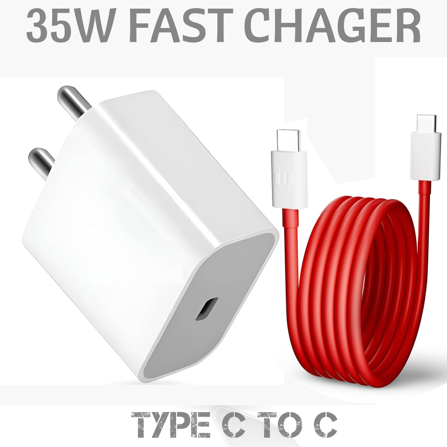     			35W Fast Charger with Type-C to Type-C Cable | High-Speed PD Charging Adapter for Smartphones, Tablets & USB-C Devices | Compact & Travel-Friendly | Safe & Efficient Charging Solution