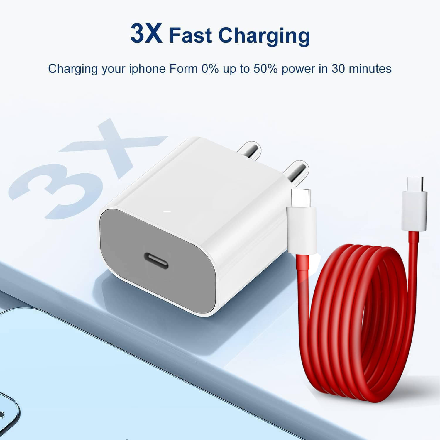    			35W Fast Charger with Type-C to Type-C Cable | High-Speed PD Charging Adapter for Smartphones, Tablets & USB-C Devices | Compact & Travel-Friendly | Safe & Efficient Charging Solution
