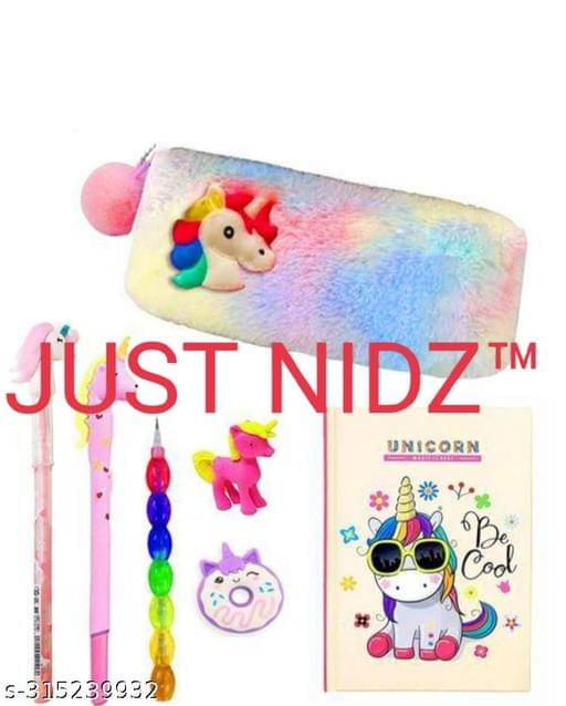     			(8 PCS) COMBO OF SPACE STATIONERY 3D PRINT A6 DIARY WITH 3D PRINT PENCIL CASE POUCH FOR KIDS AND CRICKET ERASER BEST RETURN GIFT FOR KIDS