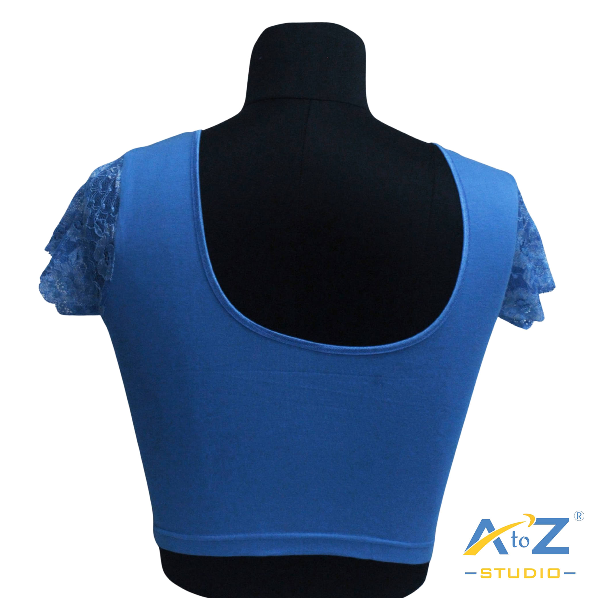     			A to Z Studio Blue Readymade with Pad Shimmer Women's Blouse ( Pack of 1 )