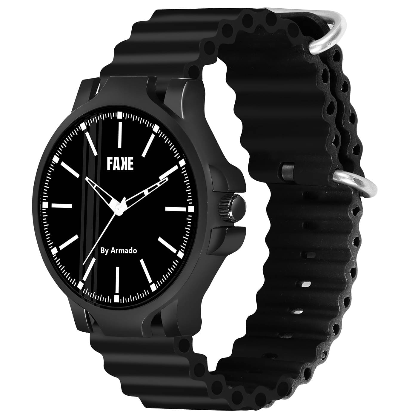     			Armado Black Silicon Analog Men's Watch