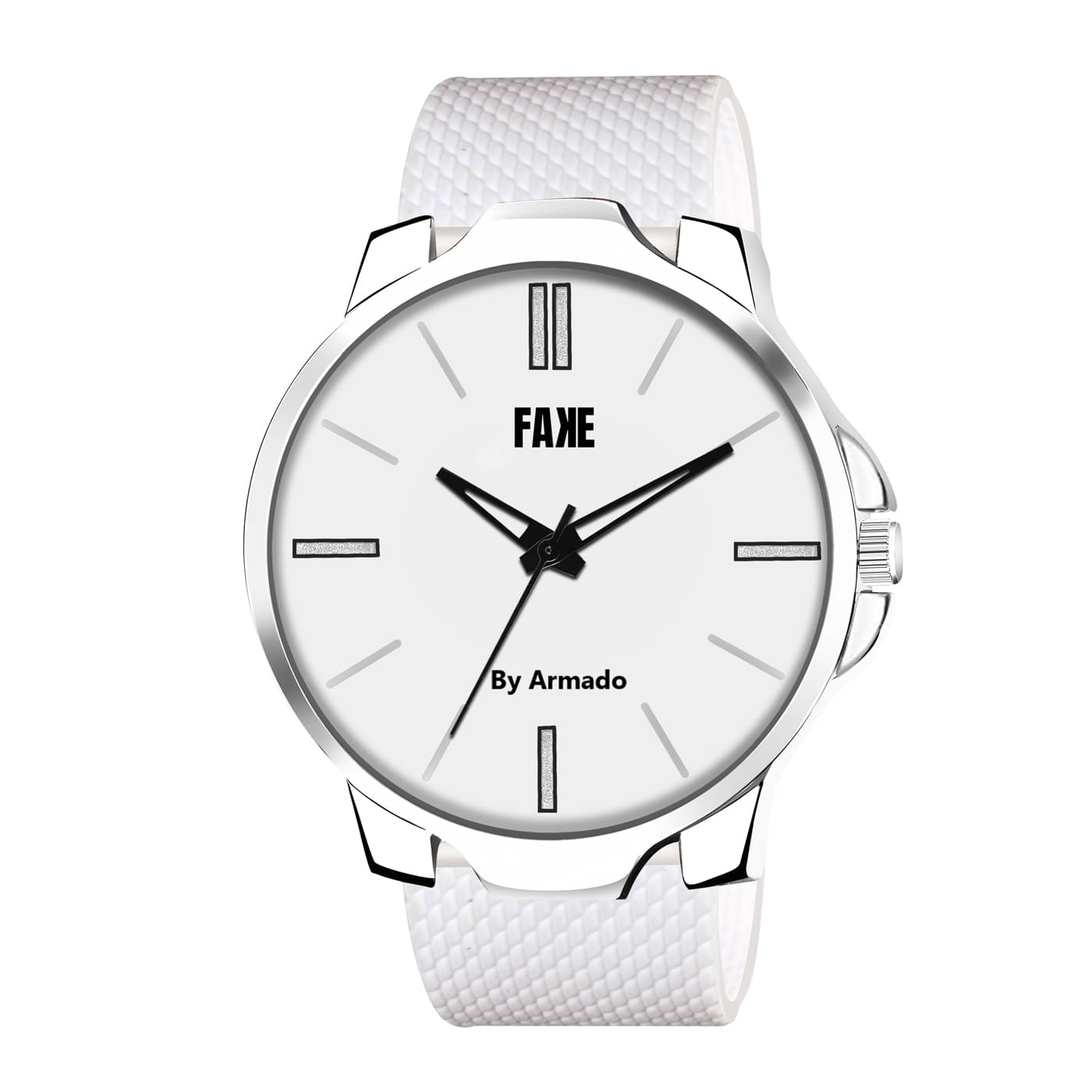     			Armado White Silicon Analog Men's Watch