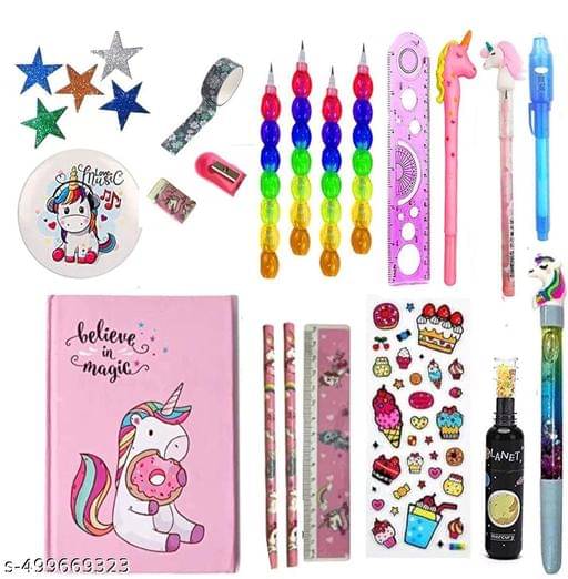     			Combo of A6 Mini  Diary + stationary kit pencil, Eraser and sharpner