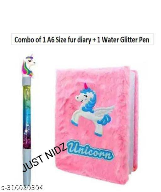 Combo of A6 Mini Fur Diary + 1 Water pen Combo of A6 Mini Fur Diary + 1 Water pen