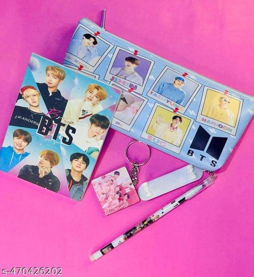     			Combo of UNICORN 6 Pcs Stationery Set for Kids | Stationery Items for Girls | All Stationery Set Return Gift Set | Include School Supplies Cheating Pen, Moti Pencil, Eraser, Popit sling pouch, 2 Designer Tape