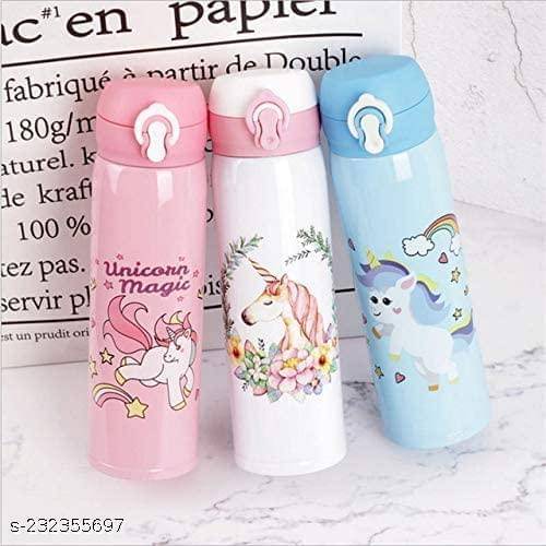     			Combo of Unicorn Theme 3D Embossed Pouch with Cartoon Stationery Set with Geometry, Pencils, Eraser, Scale, Sharpener, Crayons (Pack of 2)