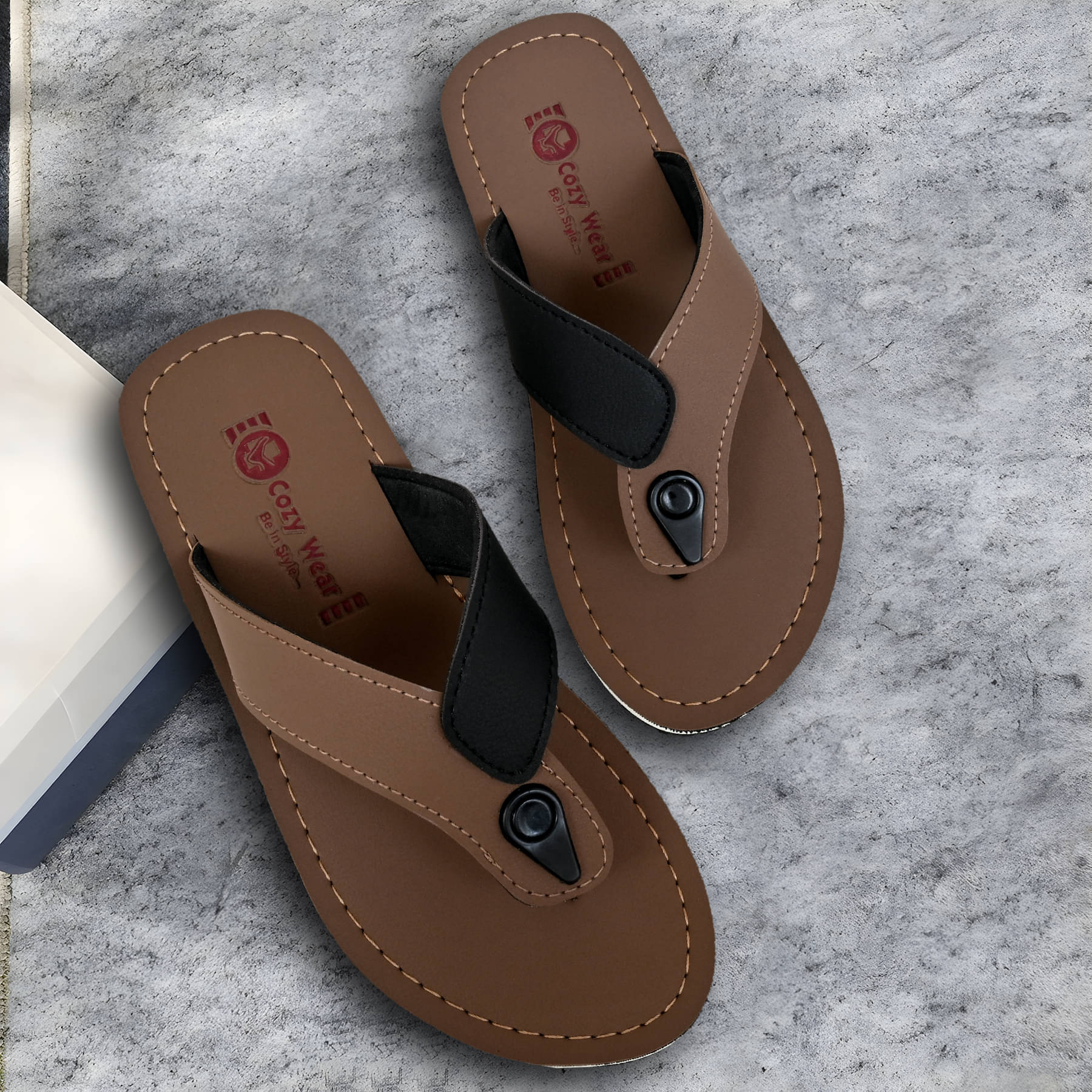     			Cozy Wear Brown Men's Daily Slipper