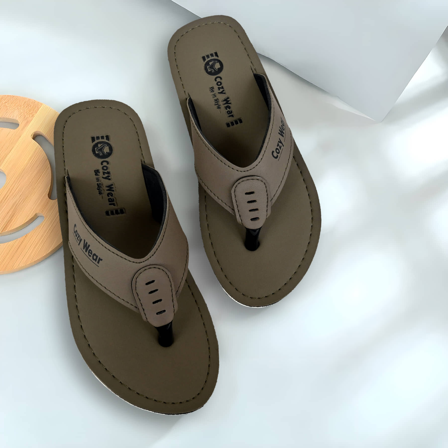 Cozy Wear Green Men's Daily Slipper