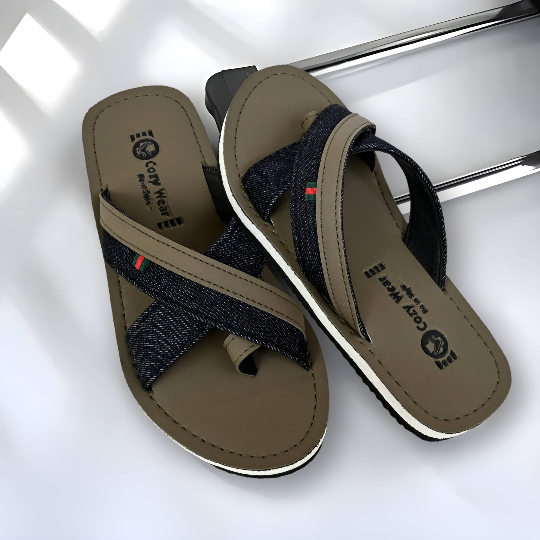 Cozy Wear Green Men's Daily Slipper