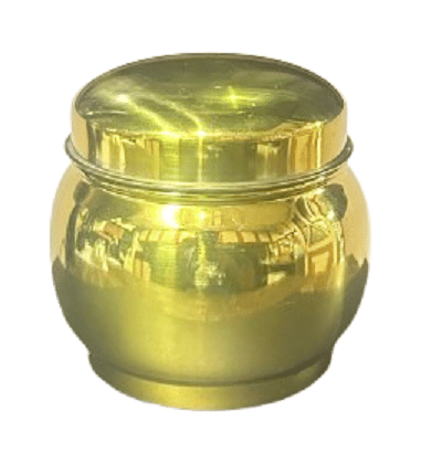     			Dynore Belly Shape Dabba Steel Gold Utility Container ( Set of 1 )