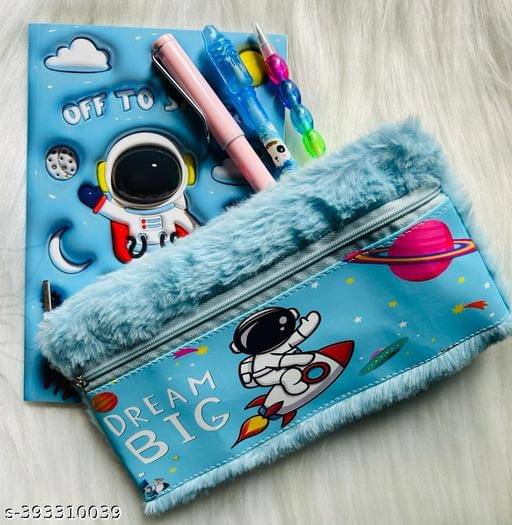     			Elegance stationery hamper (Unicorn fur diary, unicorn fur pouch, unicorn glitter pen, 6in1 fur pen, lipstick pen, unicorn keychain and pack of paper soap.