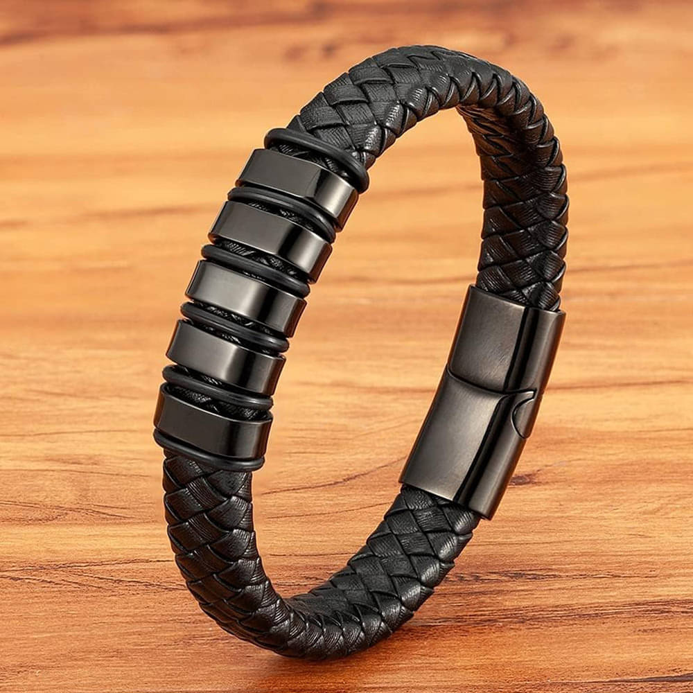     			FASHION FRILL Black Bracelet ( Pack of 1 )