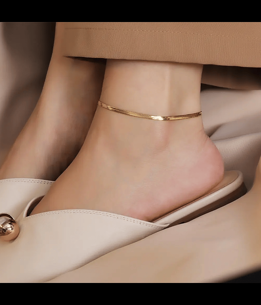 FASHION FRILL Gold Anklets ( Pack of 1 ) - Anklets | Buy online on ZillyBuy