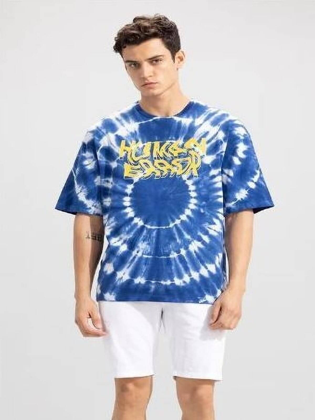     			FLIRTY SOUL Men Polyester Regular Fit Printed T-Shirt ( BLUE )