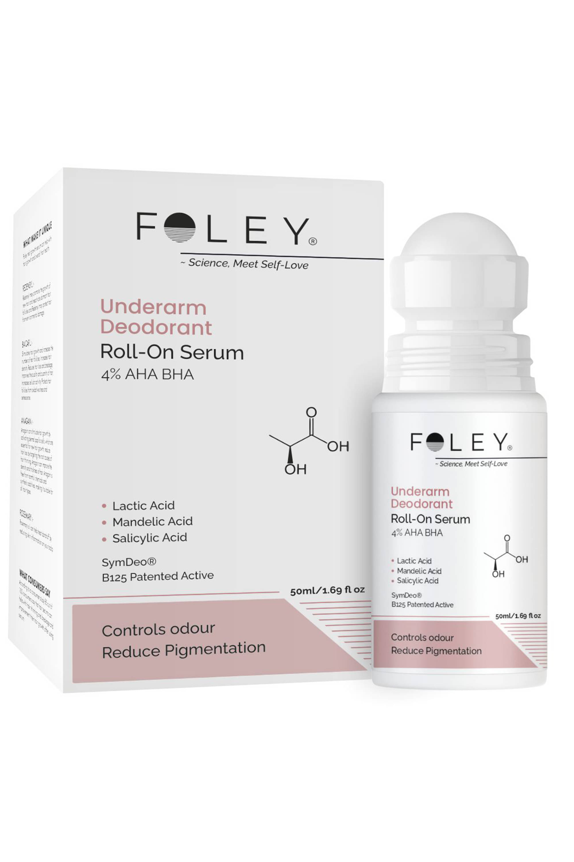 FOLEY Roll-On for Dark Underarms | Odour Control, Fragrance Free, No Alcohol | Deodorant Roll-on - For Men & Women (50 ml) FOLEY Roll-On for Dark Underarms | Odour Control, Fragrance Free, No Alcohol | Deodorant Roll-on - For Men & Women (50 ml)