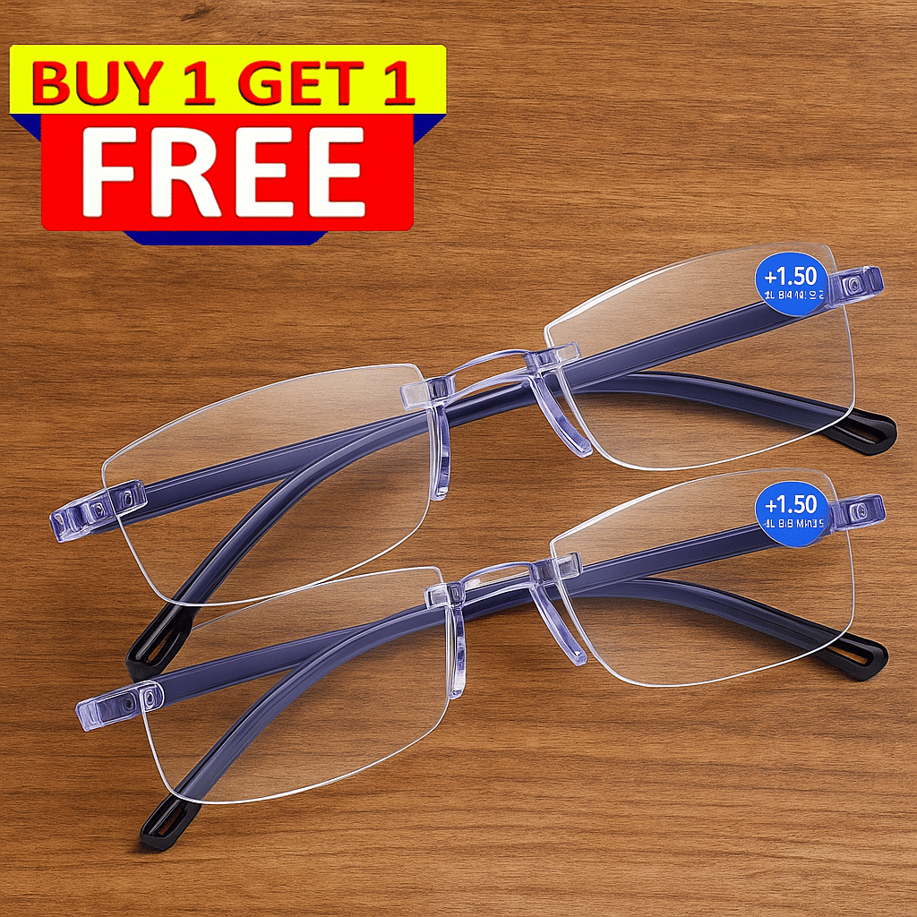 Fadiso Fashion Square Rimless Reading Glasses